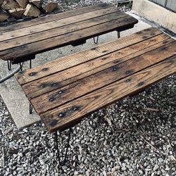Custom Industrial Cart Top Coffee Tables