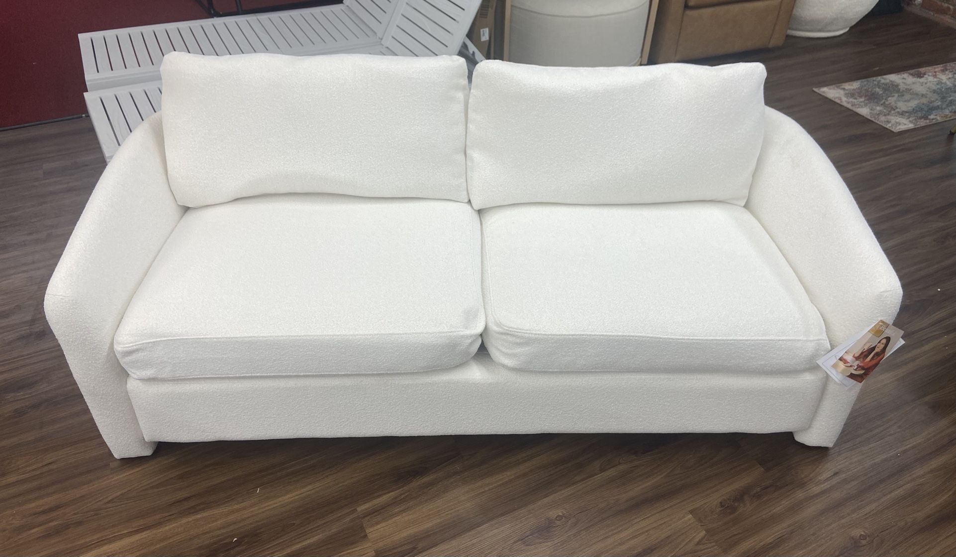 New Beautiful 72.2" Sofa, Cream Bouclé