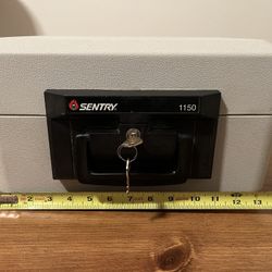 FIRE PROOF SAFE -Sentry 1150 Portable Chest Lock Box 