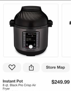 8 qt. Black Pro Crisp Air Fryer