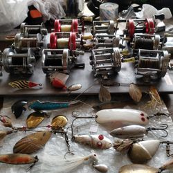 Antique Reels And Saltwater Fishing Lures