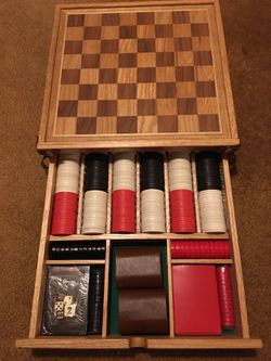 WOODEN MULTI-GAME BOARD