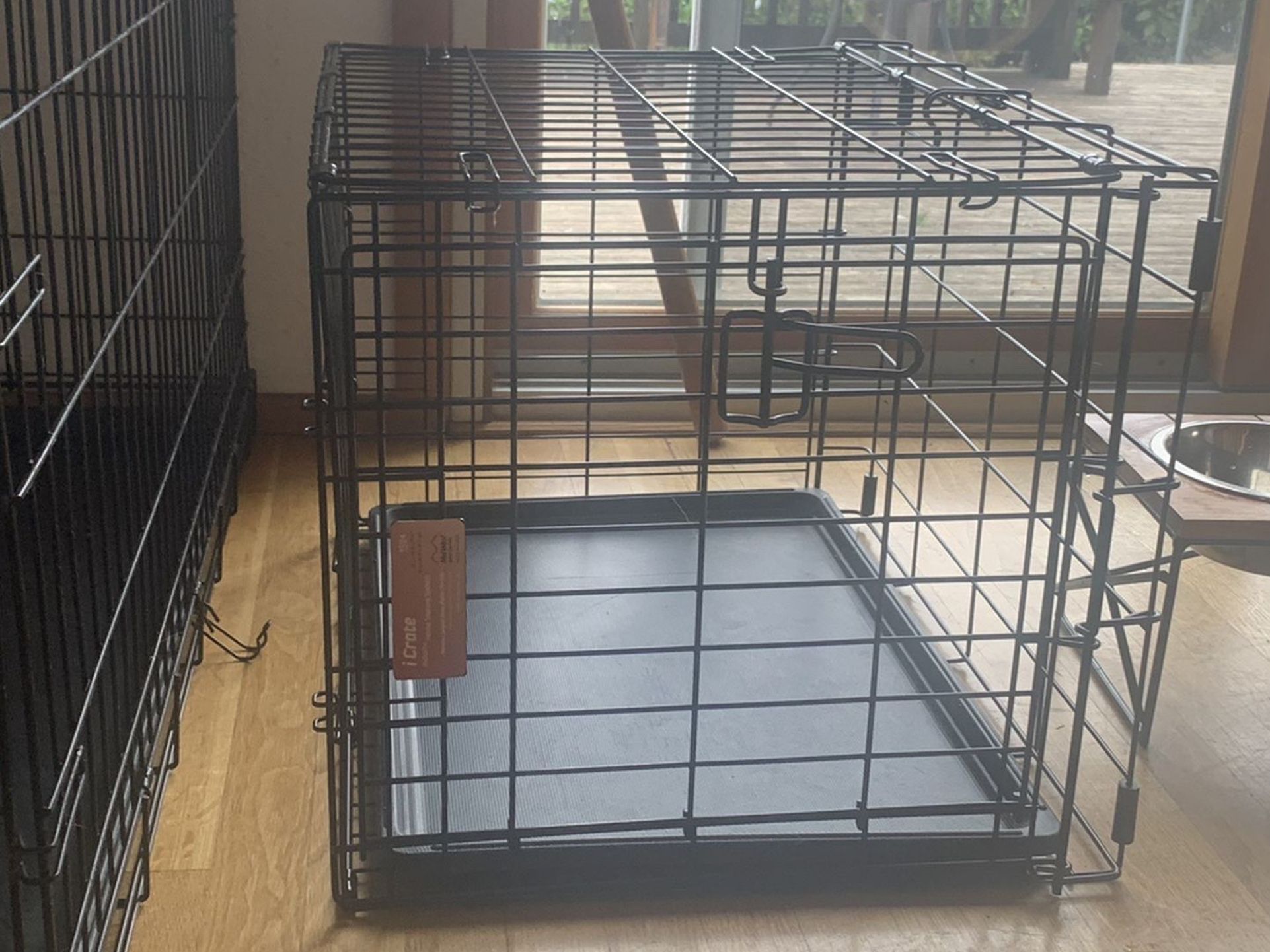 Large & Small Dog Crates With Water & Food Bowl Plus Treat Bowl