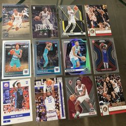 12 card NBA basketball Hornets Clippers Rc lot Mark Williams Brandon Miller Blake Griffin Prizm Hoopz Premium Stock. Etc All cards are In good conditi