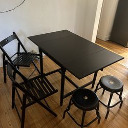 Beautiful Drop Leaf Table With Chairs Included