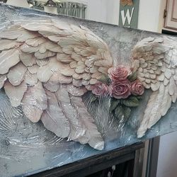 Canvas Wall Decor, Angel Wings Wall Art