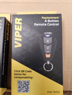 Viper 7145V - 1 Way 4 Button 1/4 Mile Range Car Alarm Remote
