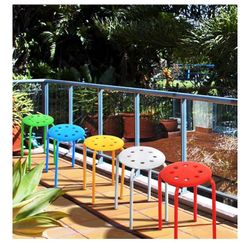 Yaheetech 17.3in Plastic Stackable Stools