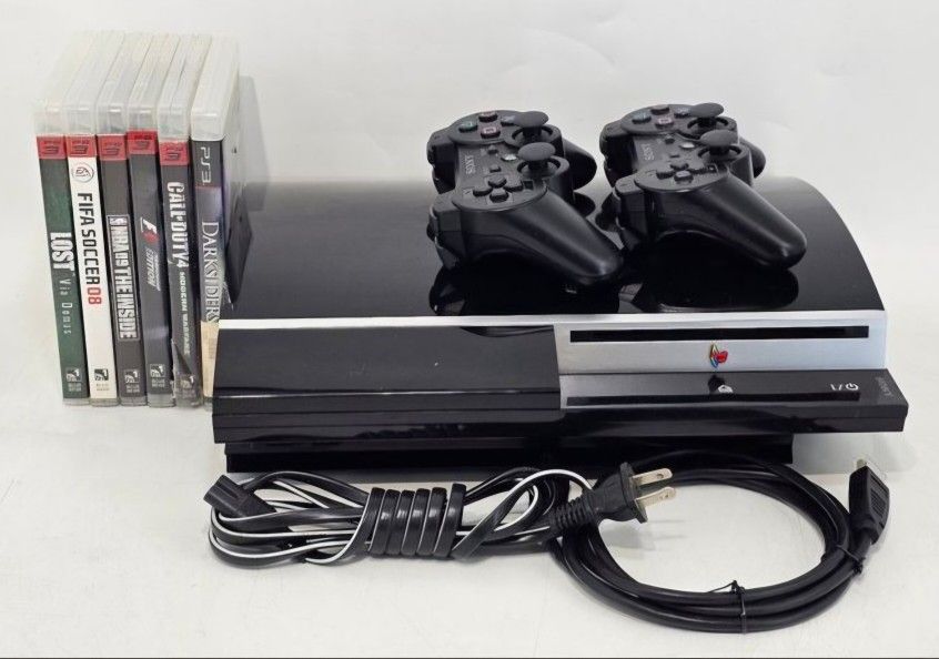 Sony PlayStation 3 PS3 2x Dual Shock Controllers
