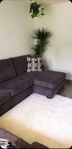 Dark Gray L-Shaped Sectional Sofa with Chaise
