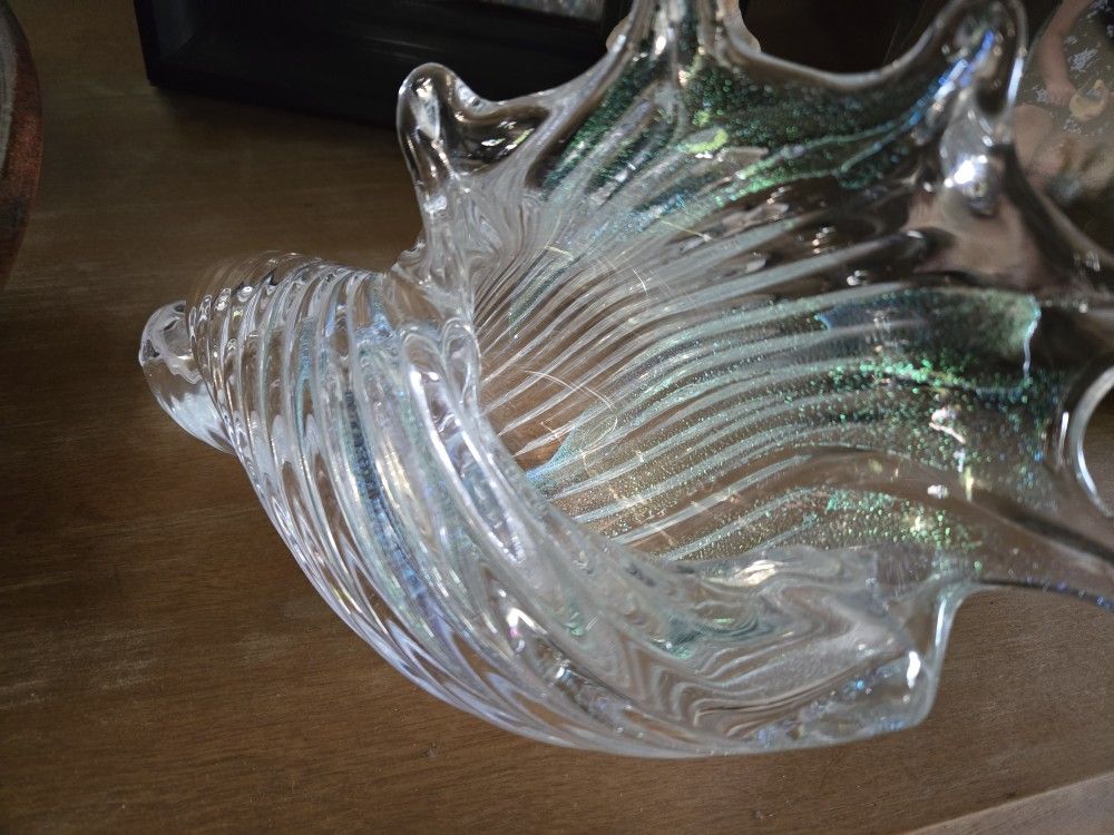 Vintage Glass Shell Hand Blown 1999
