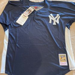 New York Yankees Derek Jeter Mitchell & Ness Batting Practice Baseball Jersey 