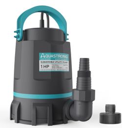 Aquastrong Sump Pump 1 HP 4500 GPH Submersible Water Pump