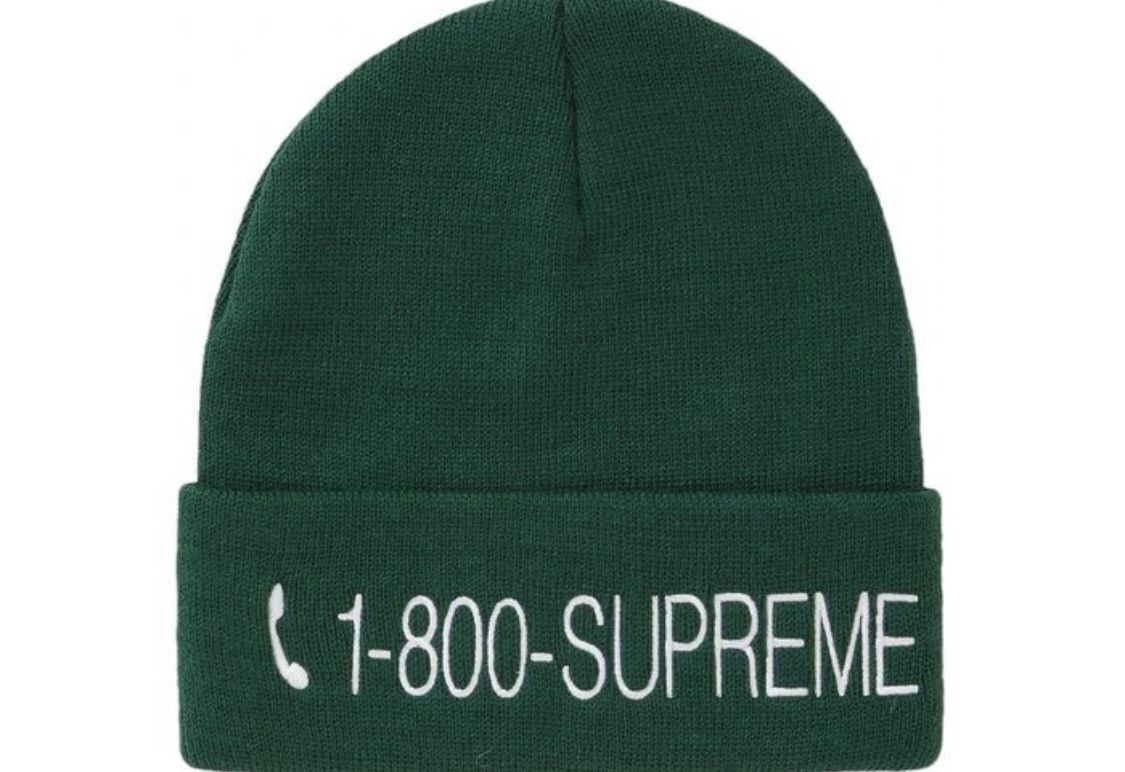 Supreme 1-800 Beanie Green