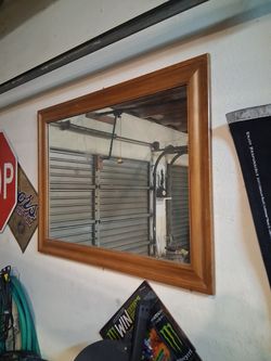 Framed vintage mirror