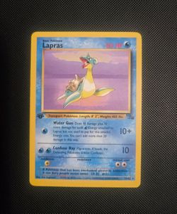 Lapras first 1st edition fossil set Pokemon card TCG vintage