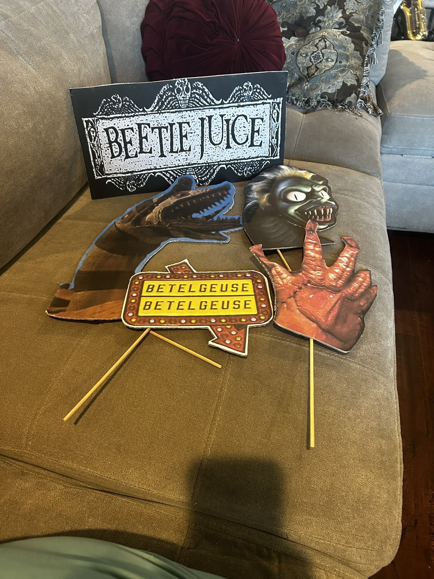 Beetlejuice Theme Party Photo Booth Accessories