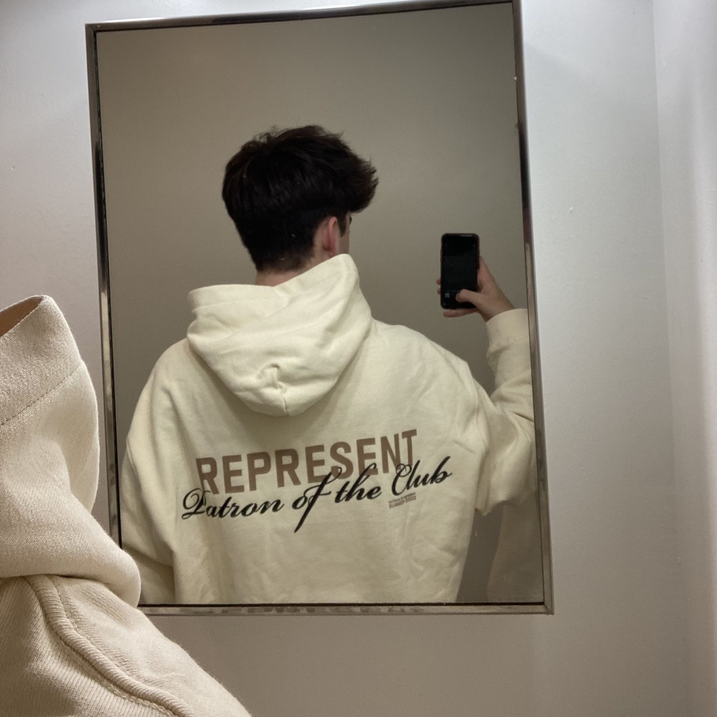 Represent Patron of the Club Cream / Beige hoodie size L for Sale in St.  Louis, MO - OfferUp