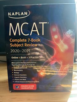 Kaplan MCAT Complete 7-Book Subject Review 2020–2021 + Quicksheets