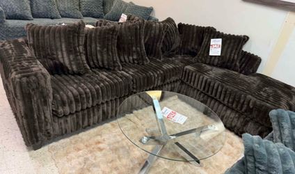 NEW BROWN SECTIONAL WITH FREE DELIVERY