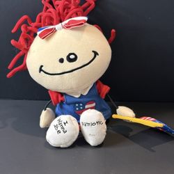 Vintage 2002 Avon I Wanna Be Patriotic Plush Doll 6" Americana Shelf Sitter