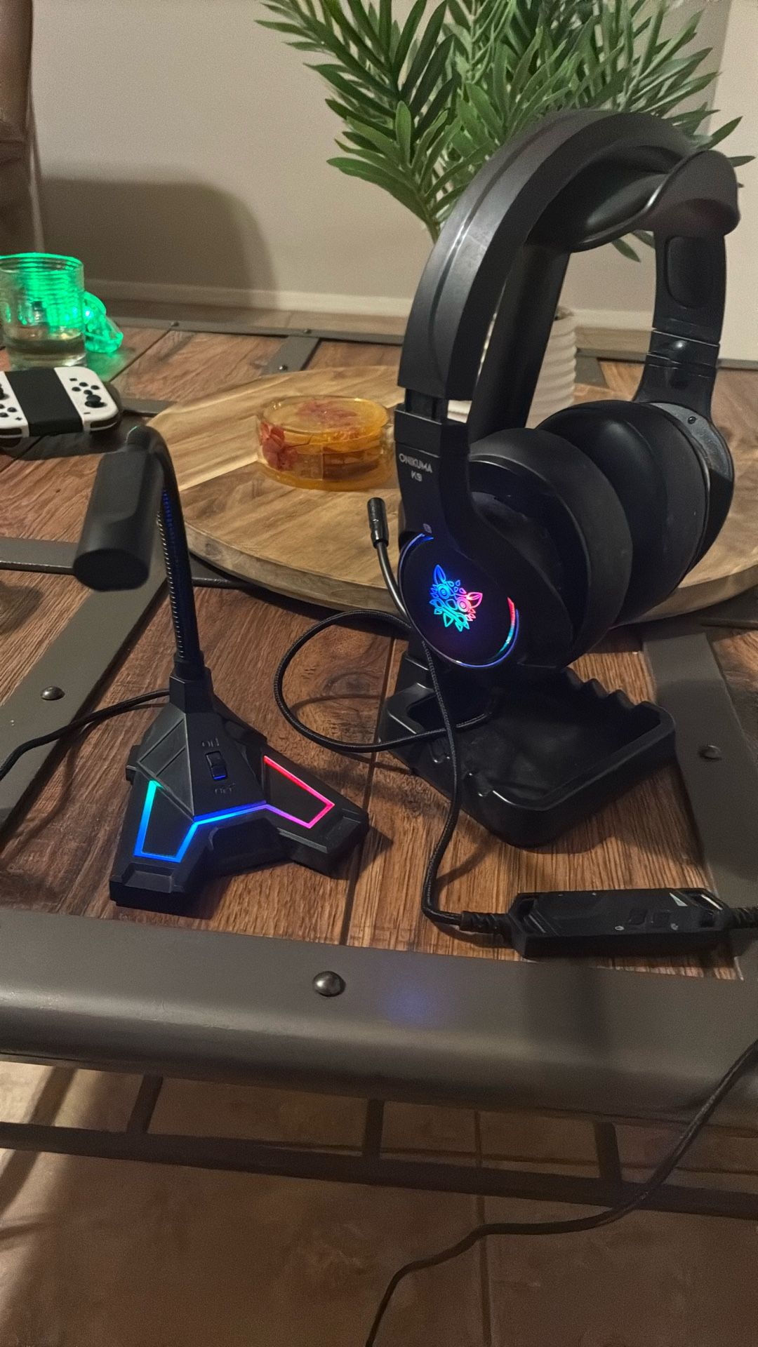 ONIKUMA RGB Wired Headset with Stand And Microphone For Recording