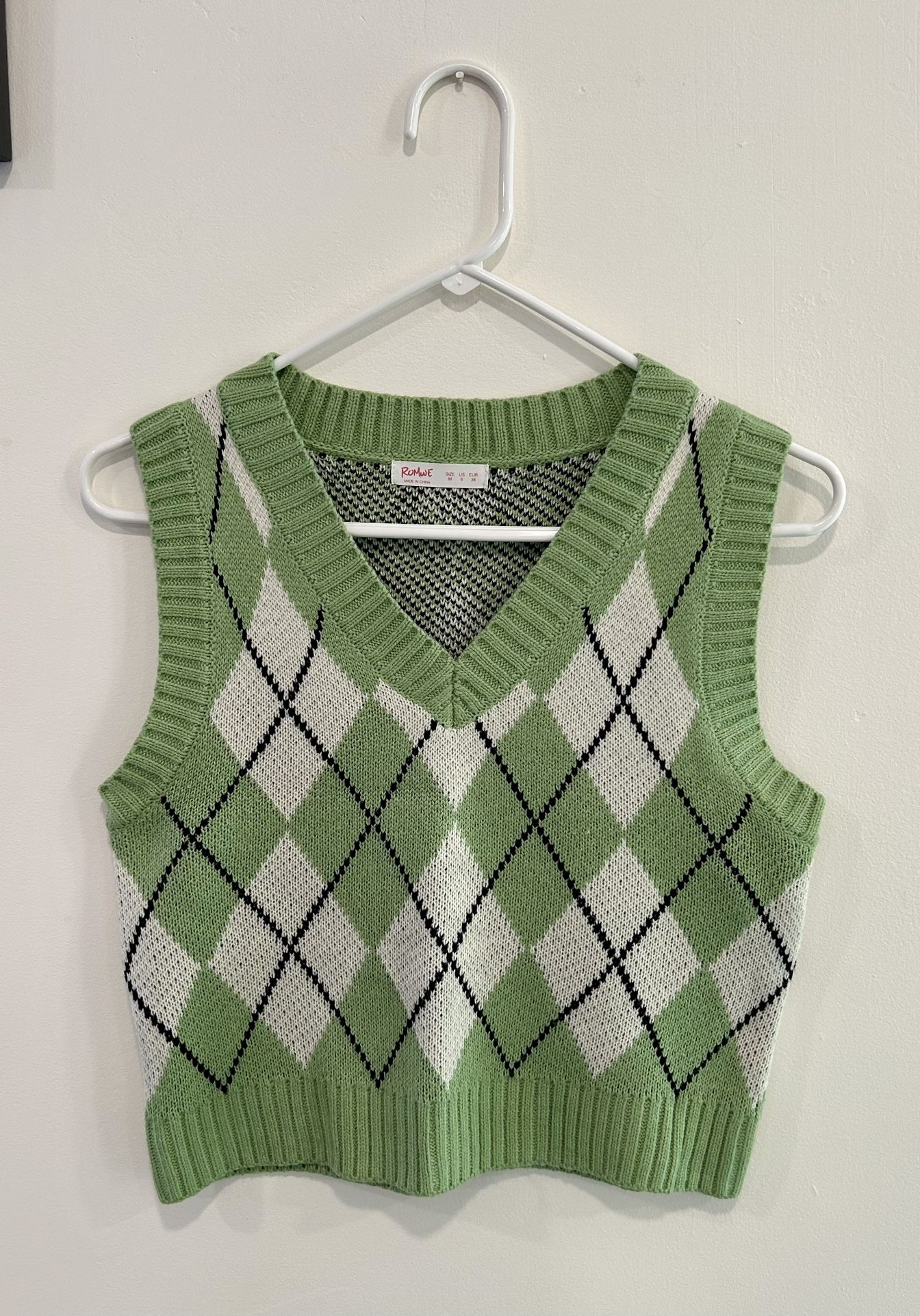 Argyle Sweater Vest Size M Excellent Condition