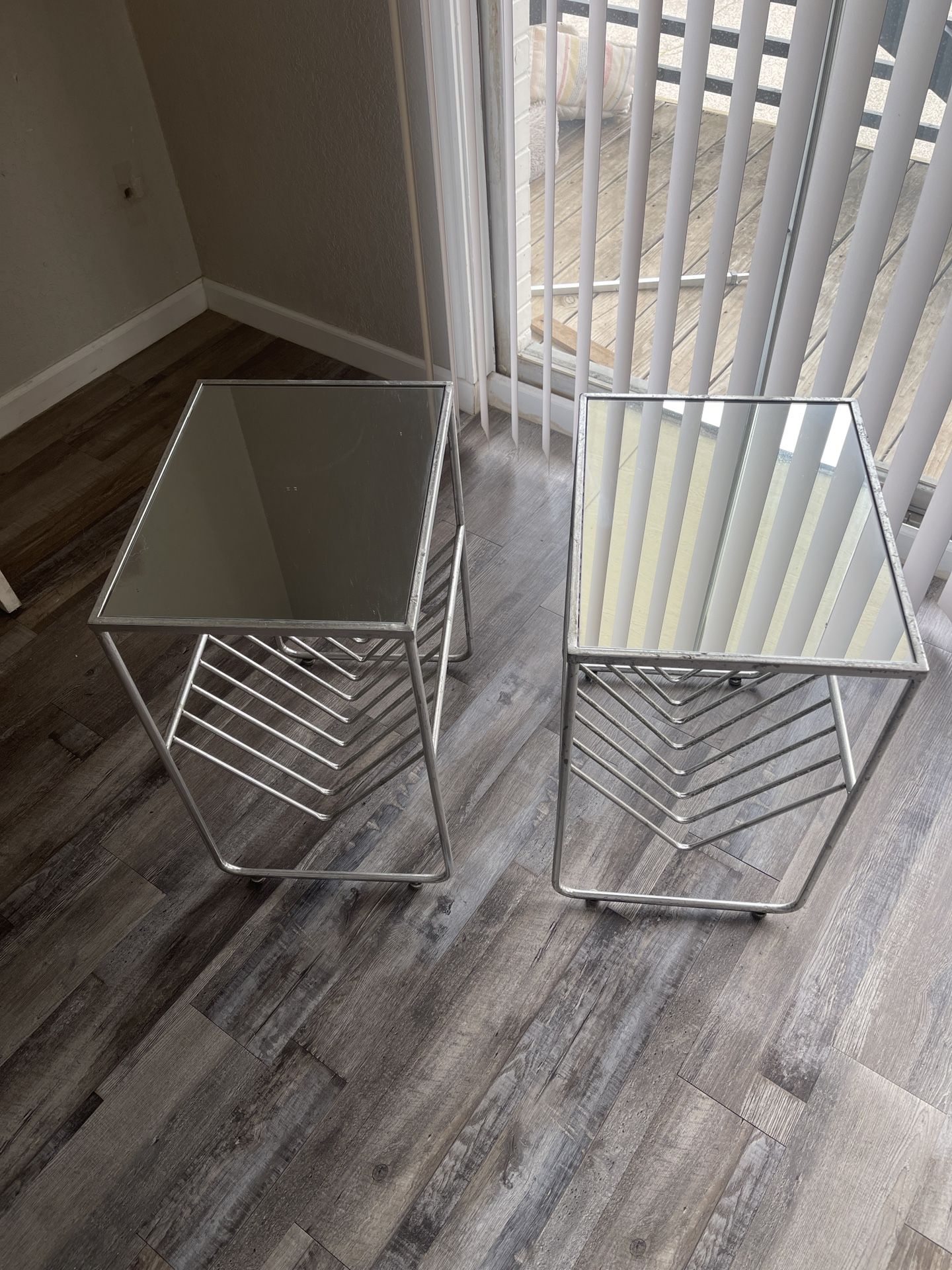 Mirror Side Tables Set Of 2