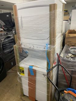 Open box  new condition  27 " GE stackable  high efficiency electric dryer