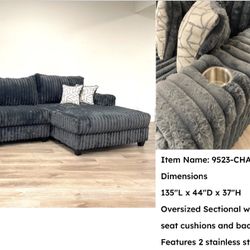 Grey Viral Sectional NEW IN PACKAGING 