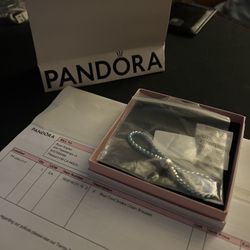 Pandora Blue Cord Snake Chain Bracelet