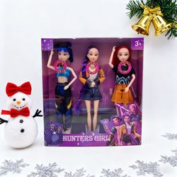 3 Pcs Set K-Pop Demon Hunter Doll With Music and Light Singing Song