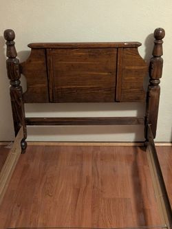 Twin size headboard with rails mattress, not included