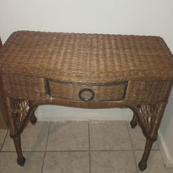Brown & Black Wicker Desk , $45.00 Firm