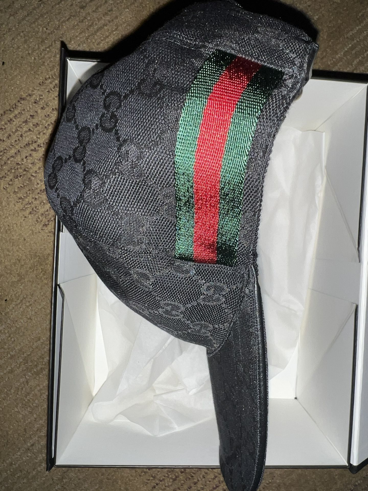 Black Gucci Cap . (size Small)New. ‘OG GG canvaS’ 