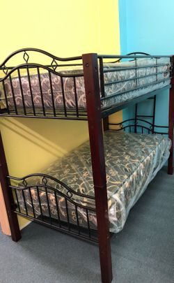 New bunk bed wood and metal