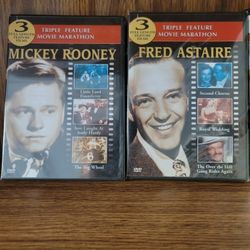 NEW SEALED Mickey Rooney / Fred Astaire Triple Features DVD Deal