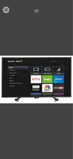 Sharp 50" Class LED 1080p Smart HDTV Roku TV  + WALL MOUNT  + 2 Remotes