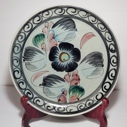 Tonala Folk Art Pottery Plate 10.75"