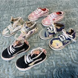 Bundle of Baby Girls Vans (Fair condition) | Size 4 to 5