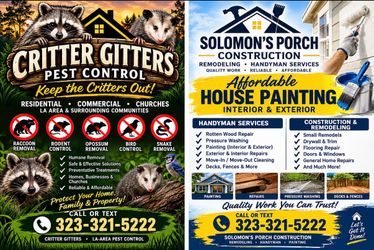 Solomon porch construction/ Critter Gitter Pest Removal