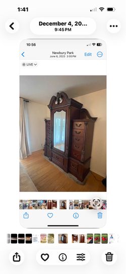 Pulaski Fine Furniture Cal King Bed Frame and Armoire