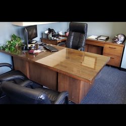 Hand Made Wood Desk Set