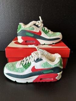 🔥RARE🔥 Nike Air Max 90 Nordic Ugly Christmas Sweater Red Green