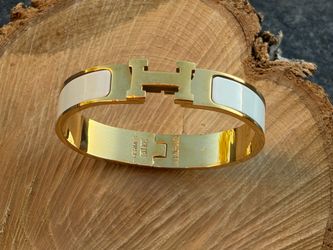 Gold and White Bracelet