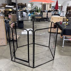 New Dog Playpen, 40 inch 8 Panels Dog Pen for Indoor Heavy Duty Puppy Exercise Pen Metal Pet Fence