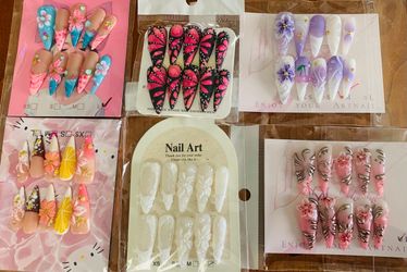Handmade Press-On Nail Art Sets – $10 each