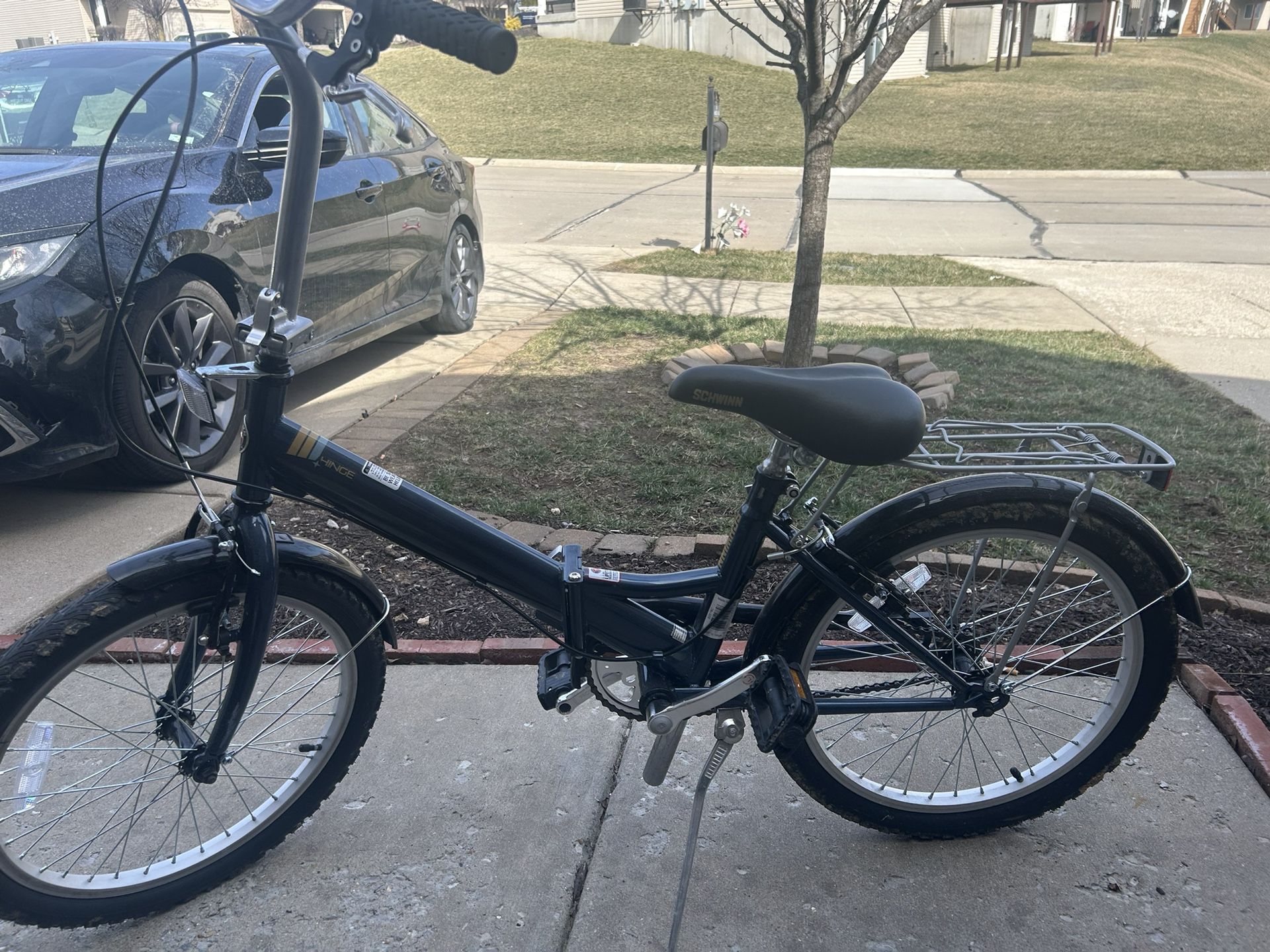 Schwinn Hinge Adult Folding Bike, 20 inch Wheels