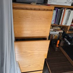Oak Legal Size File Cabinet 