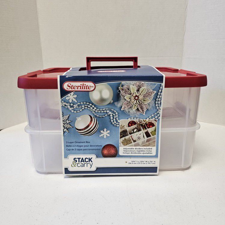 Sterilite 24ct Stack and Carry 2 Layer Ornament Box for Sale in El Segundo,  CA - OfferUp
